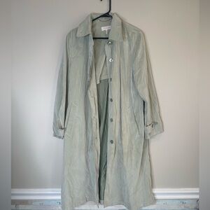 Escada trench coat women’s 36 button down light jacket 6 small